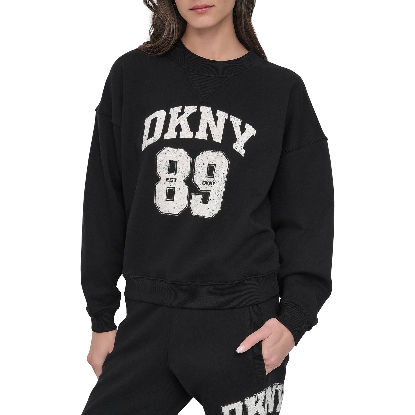 ARCHED DKNY 89 DLOGO CREW  PULLOVER
