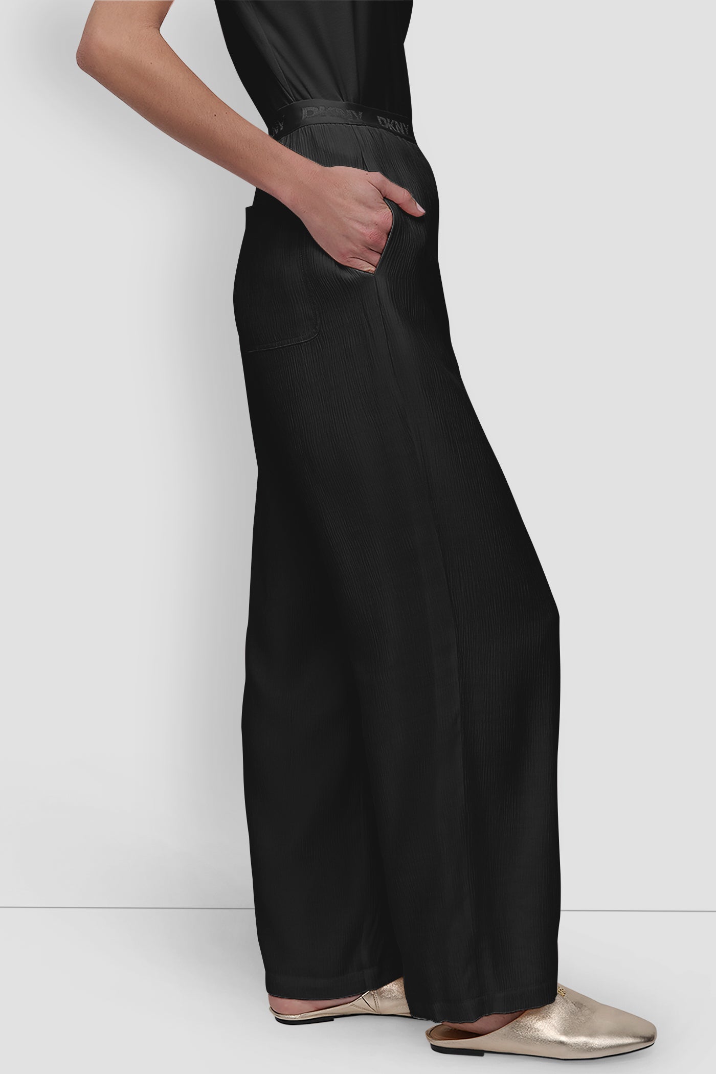 WIDE LEG PANT WITH LOGO