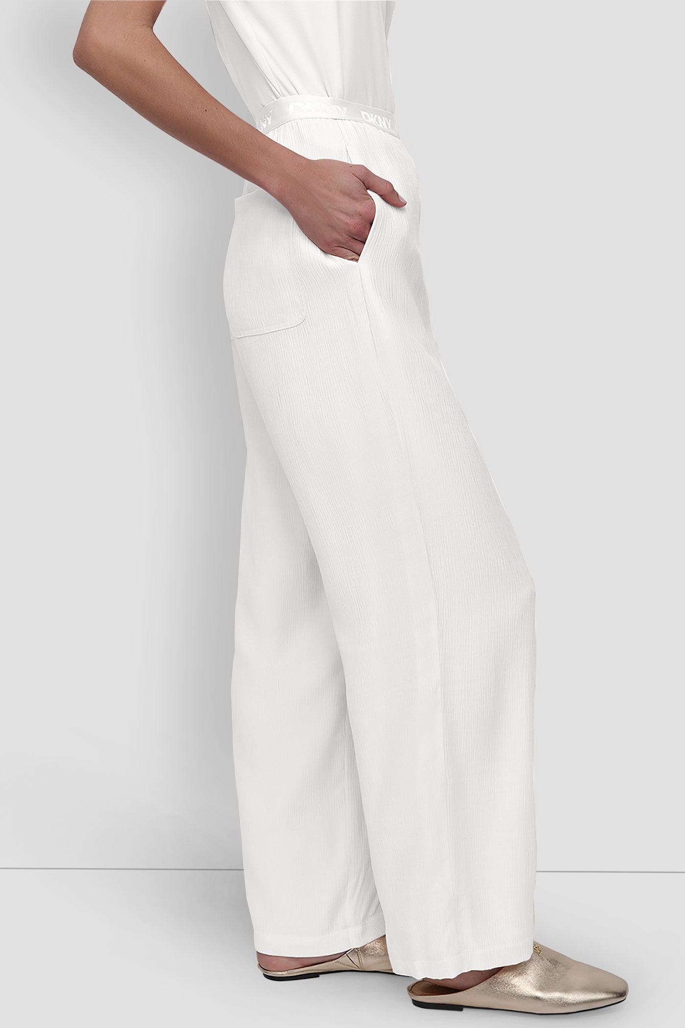 WIDE LEG PANT WITH LOGO