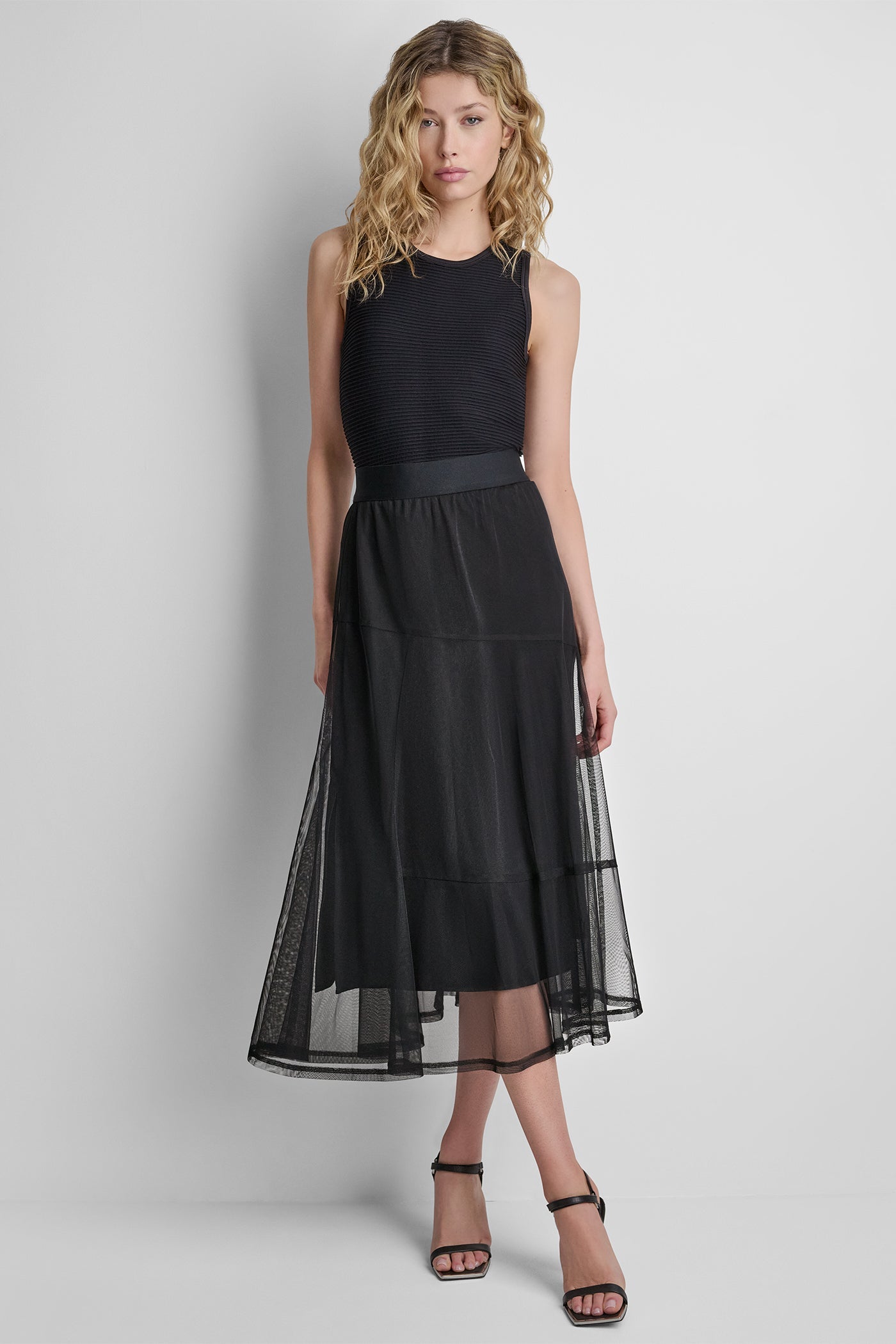 LAYERED MESH SKIRT