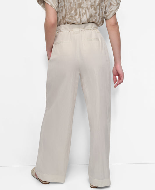 ROPE TIE FRONT WIDE LEG PANTS