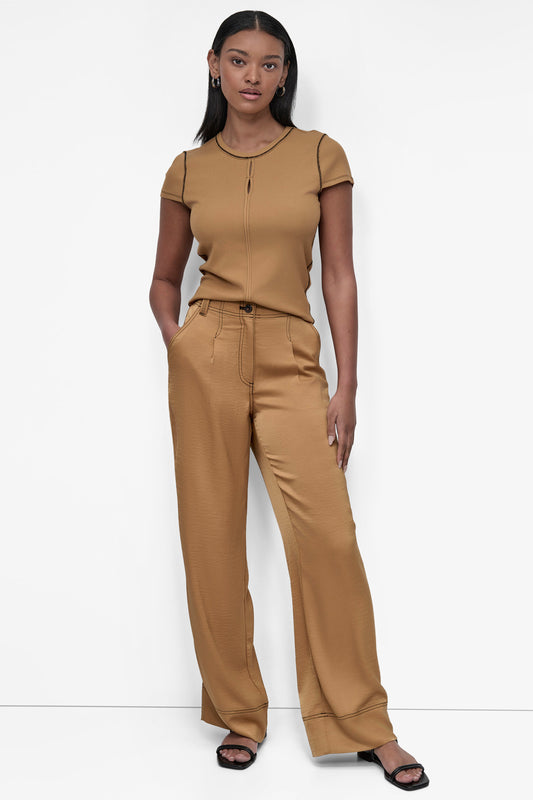 DKNY GLAZED DRESSING PANTS ORANGE