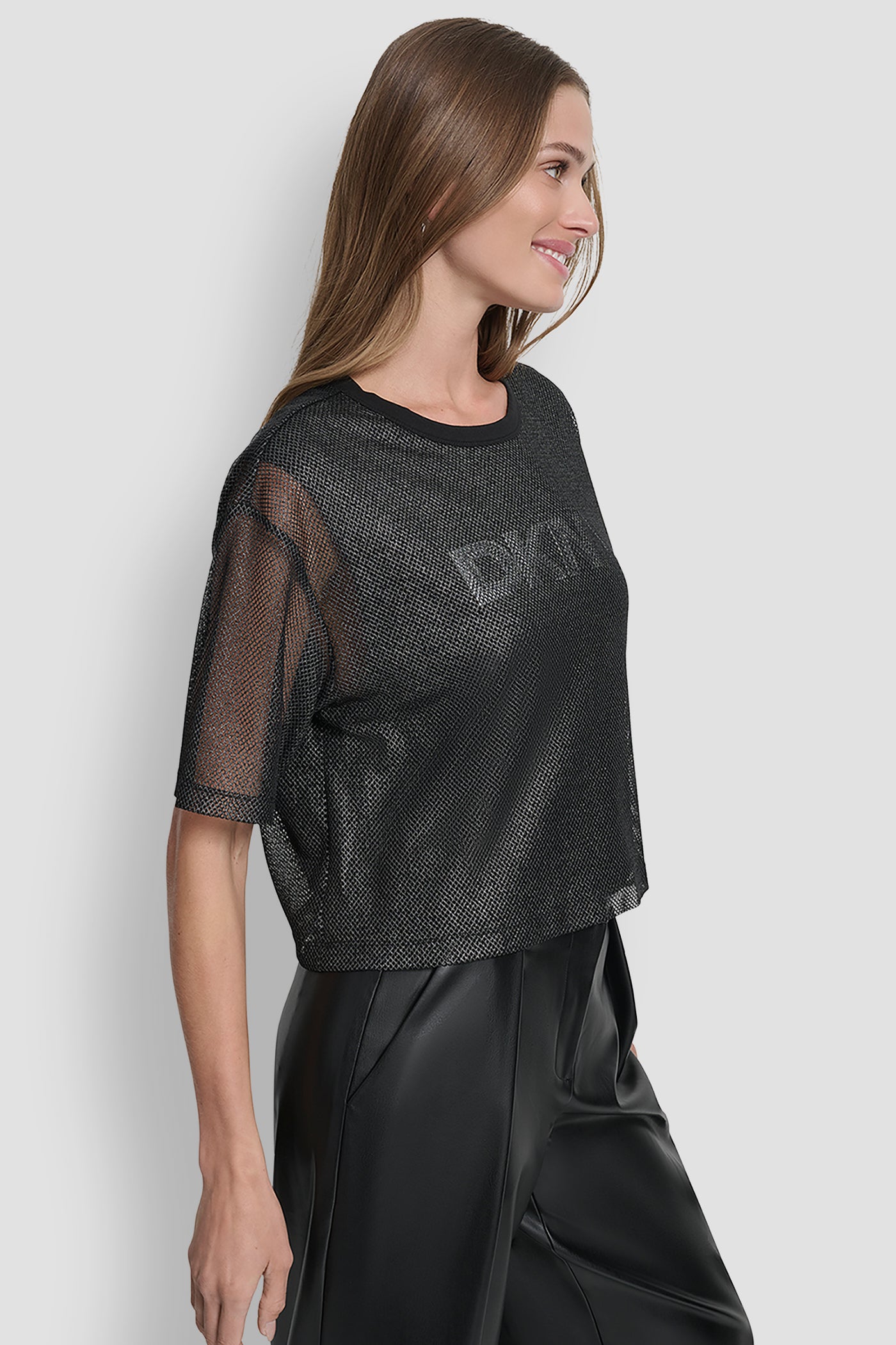 SHORT SLEEVE MESH OVERLAY LOG