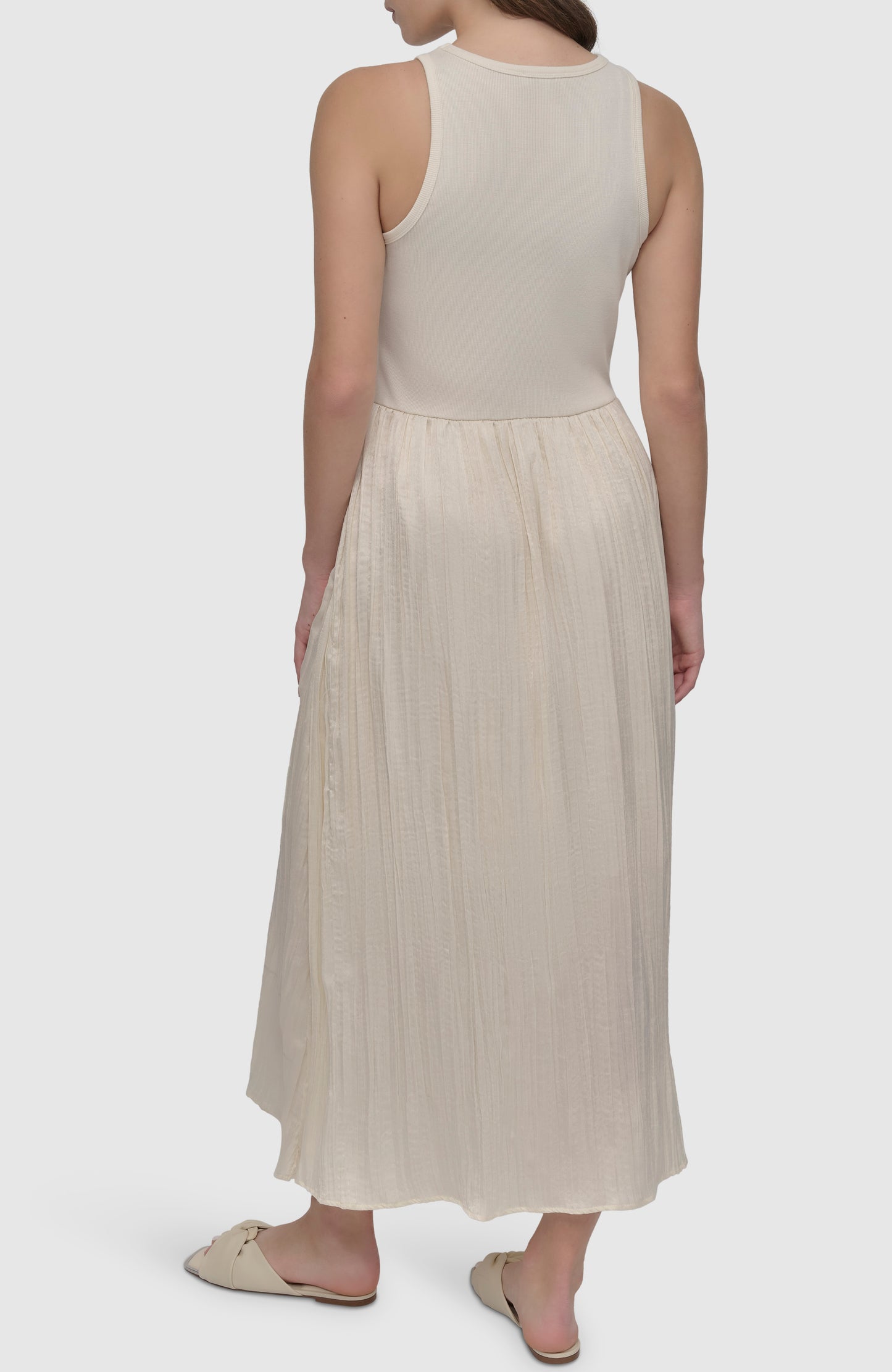Crushed Crease Midi Dress