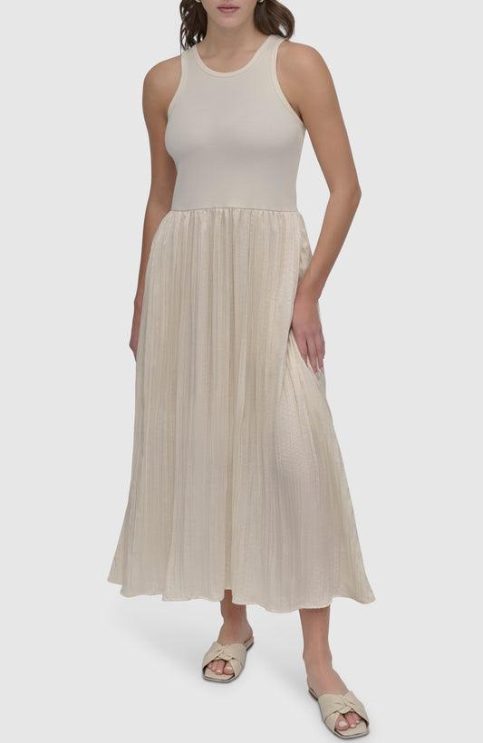 Crushed Crease Midi Dress