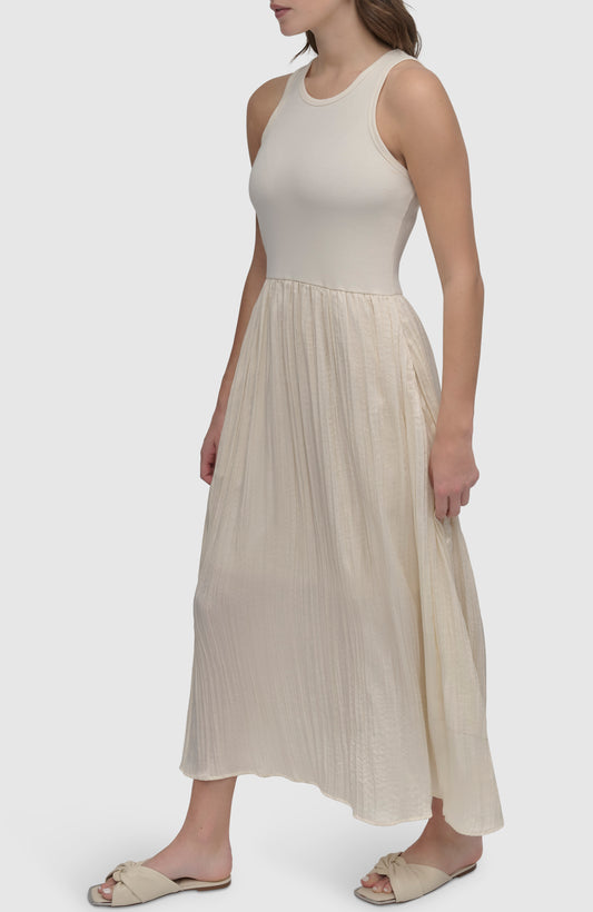 Crushed Crease Midi Dress