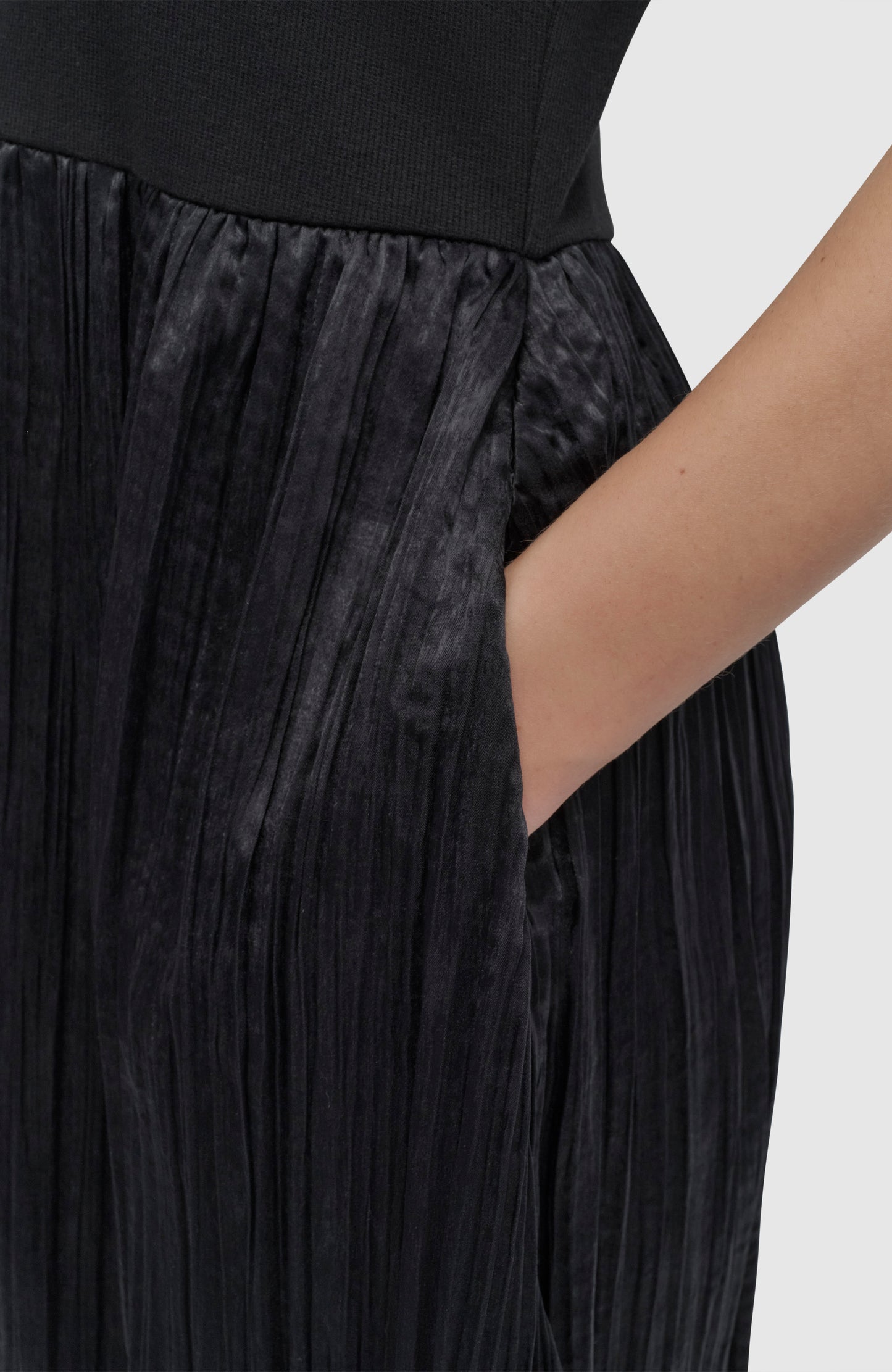 Crushed Crease Midi Dress
