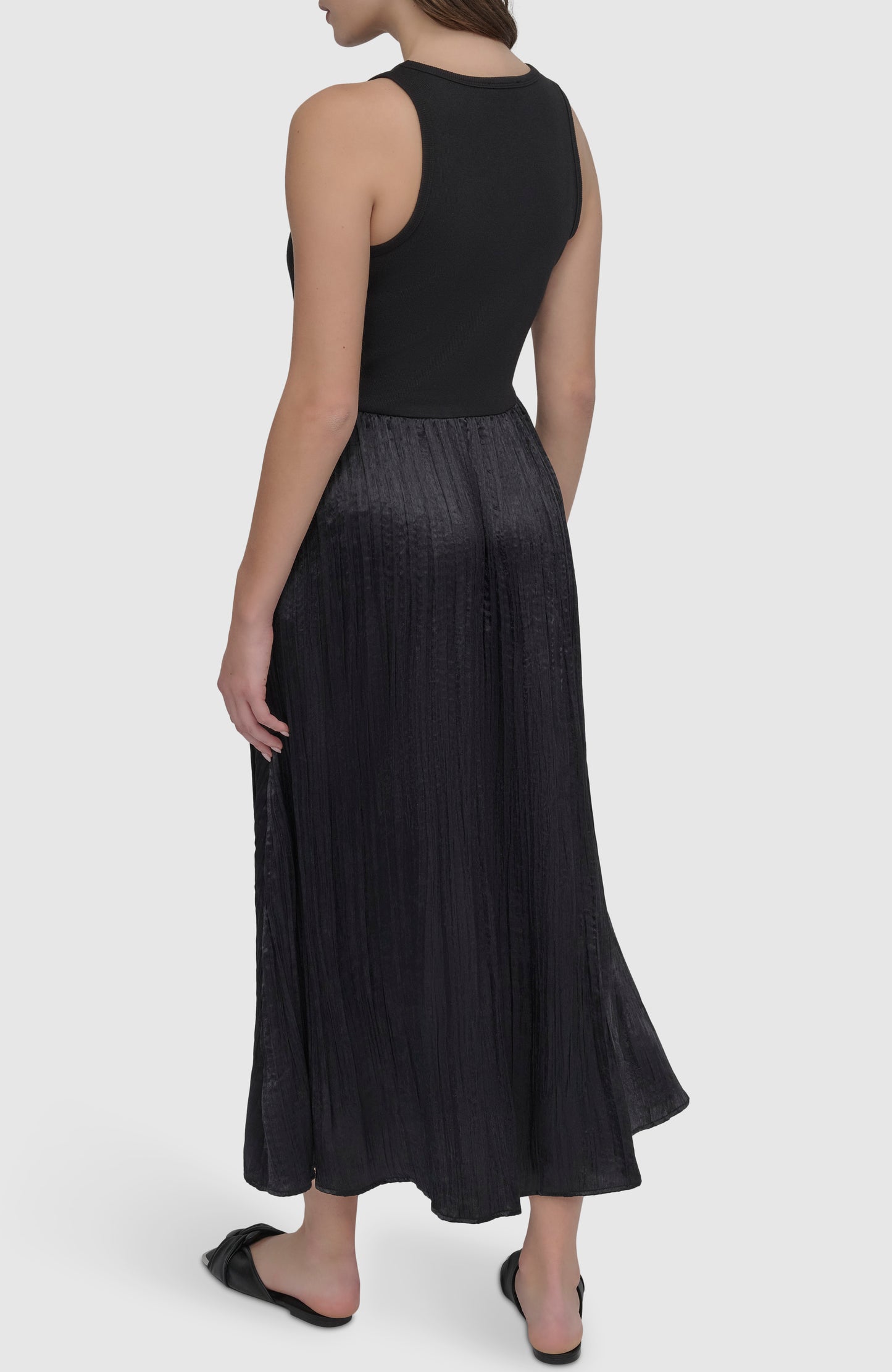 Crushed Crease Midi Dress