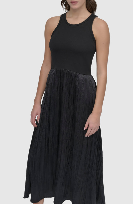 Crushed Crease Midi Dress
