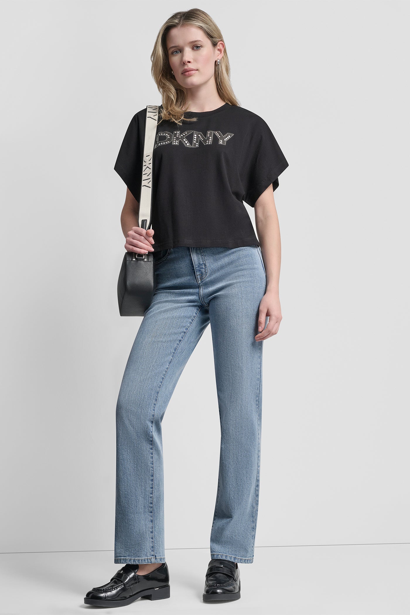 WIDE SLEEVE CMS BLING TOP