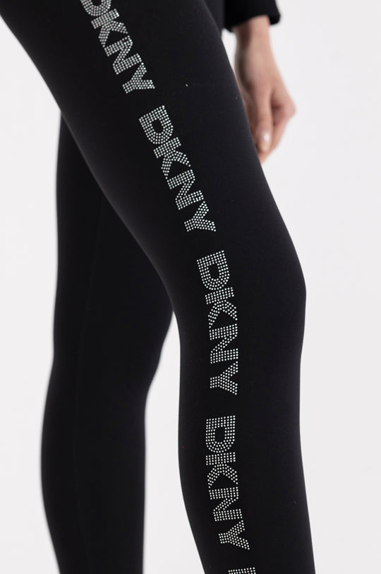 HIGH WAIST 7/8 RHINESTONE DKNY LOGO TIGHT