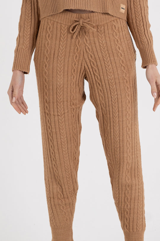 CABLE SWEATER JOGGER WITH POCKETS