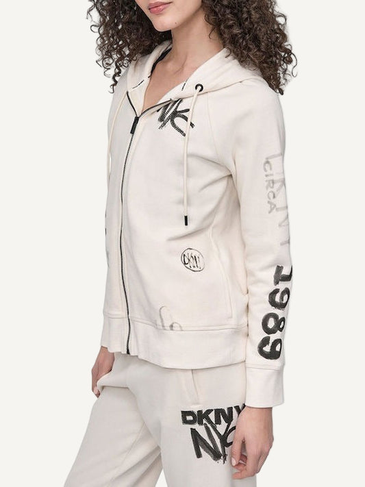GRAFFITI LOGO ZIP HOODIE