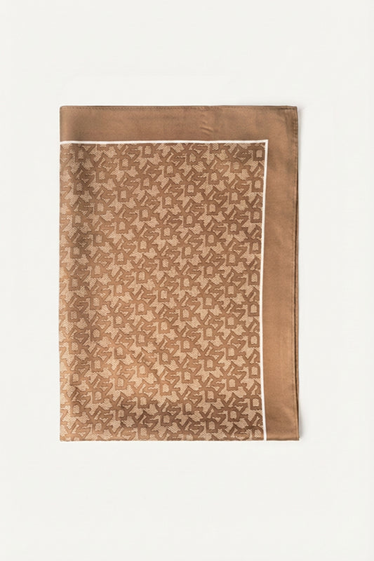 وشاح مربع بشعار عريض واضح