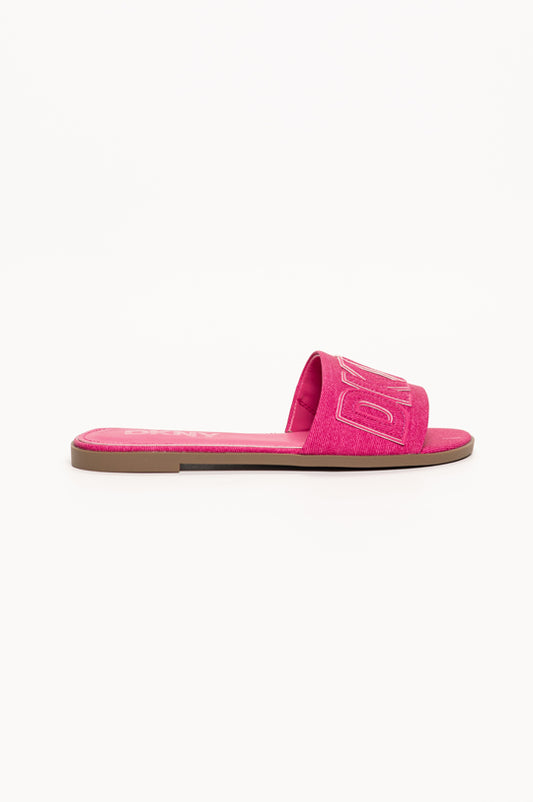 DKNY WILLOW FLAT SLIDE PINK