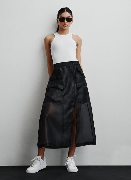 ORGANZA CARGO SKIRT