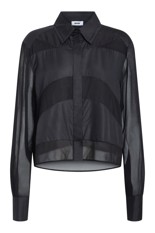 LONG SLEEVE CHIFFON LOGO BTT