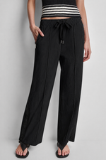 LOGO TRIM STRAIGHT-LEG PULL-ON PANT