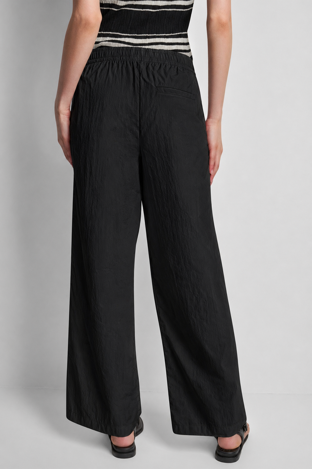 LOGO TRIM STRAIGHT-LEG PULL-ON PANT