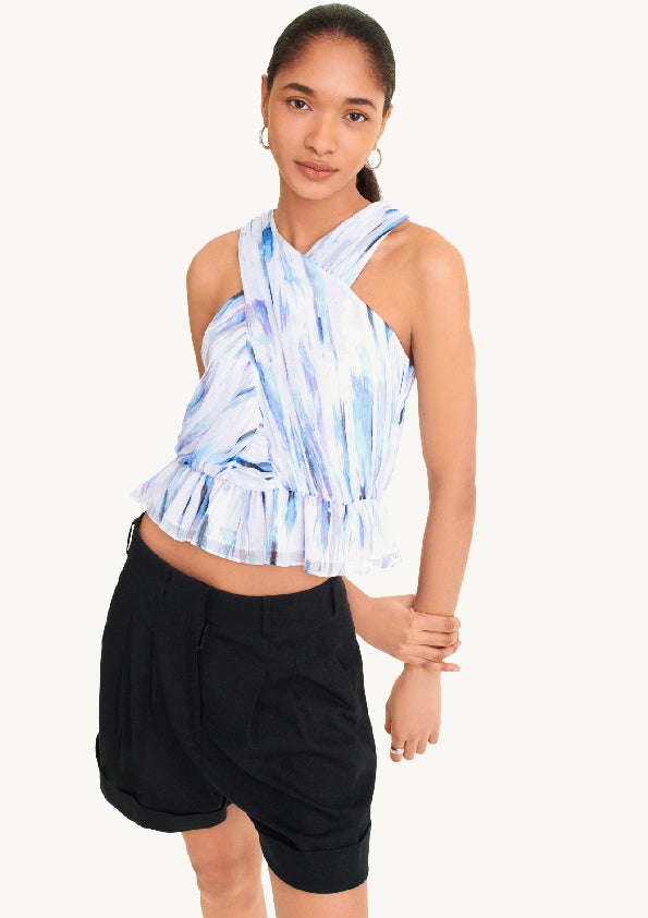 Sleevless Printed Top