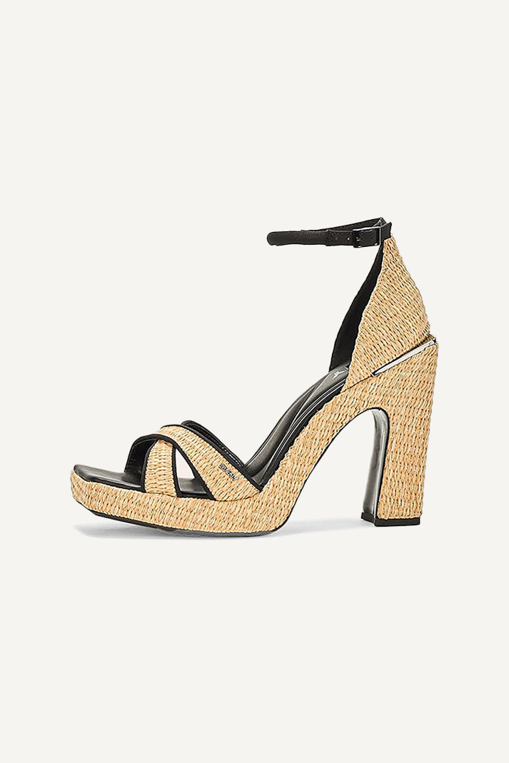 LINDA ANKLE STRAP BLOCK HEELS